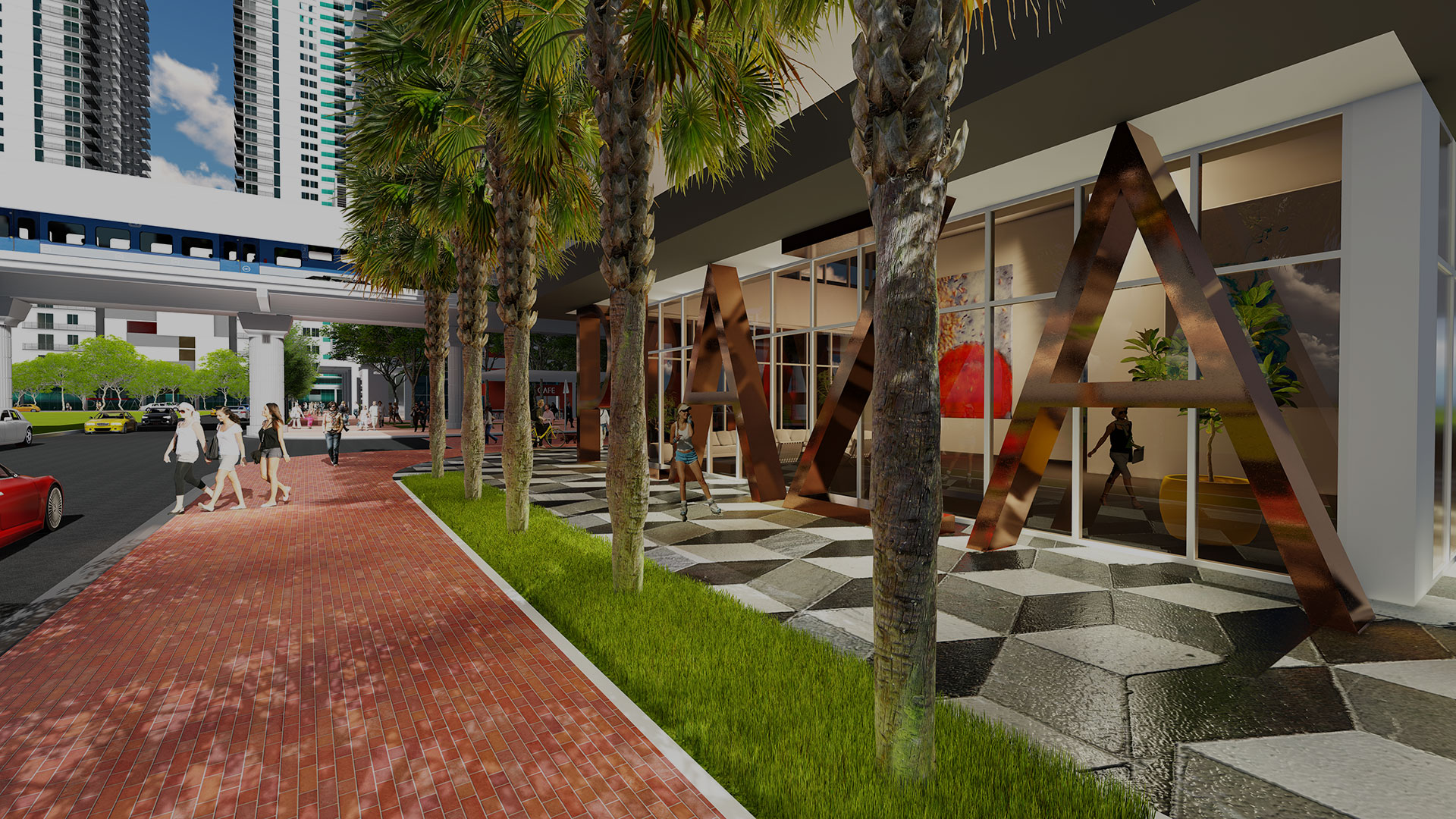 Miami Plaza Entrance