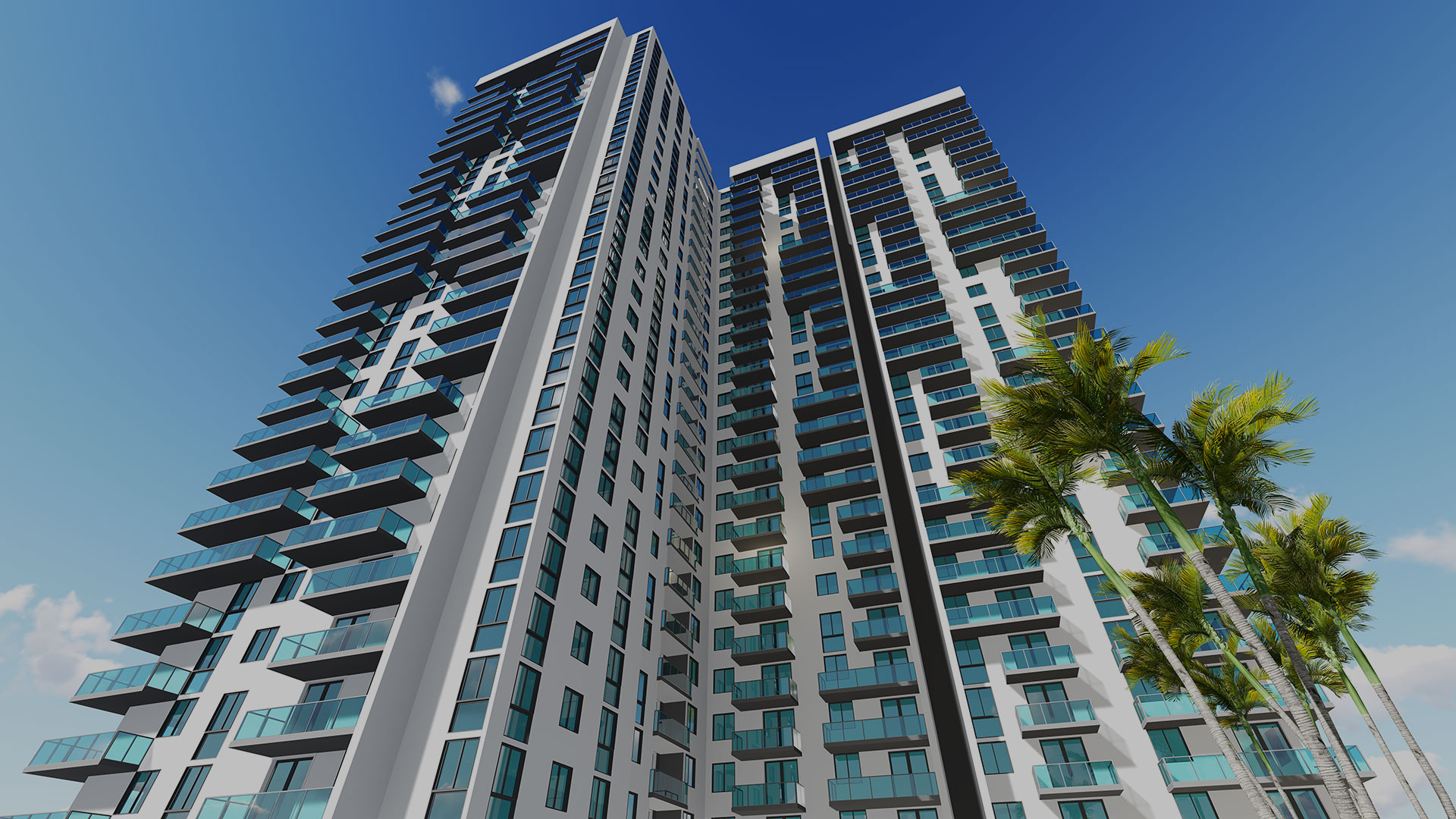 Miami Plaza Tower — Twin Towers Rendering